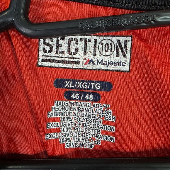 Mens Section 101 Majestic Oklahoma State Cowboys Orange T Shirt Short Sleeve XL - Picture 2 of 8